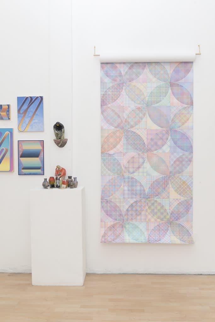 Installation image from "Reading Between the Lines" curated by Anna Valdez at Hashimoto Contemporary SF