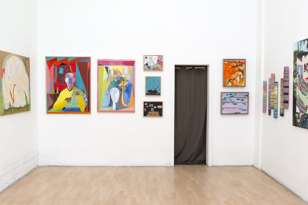 Installation image from "Reading Between the Lines" curated by Anna Valdez at Hashimoto Contemporary SF
