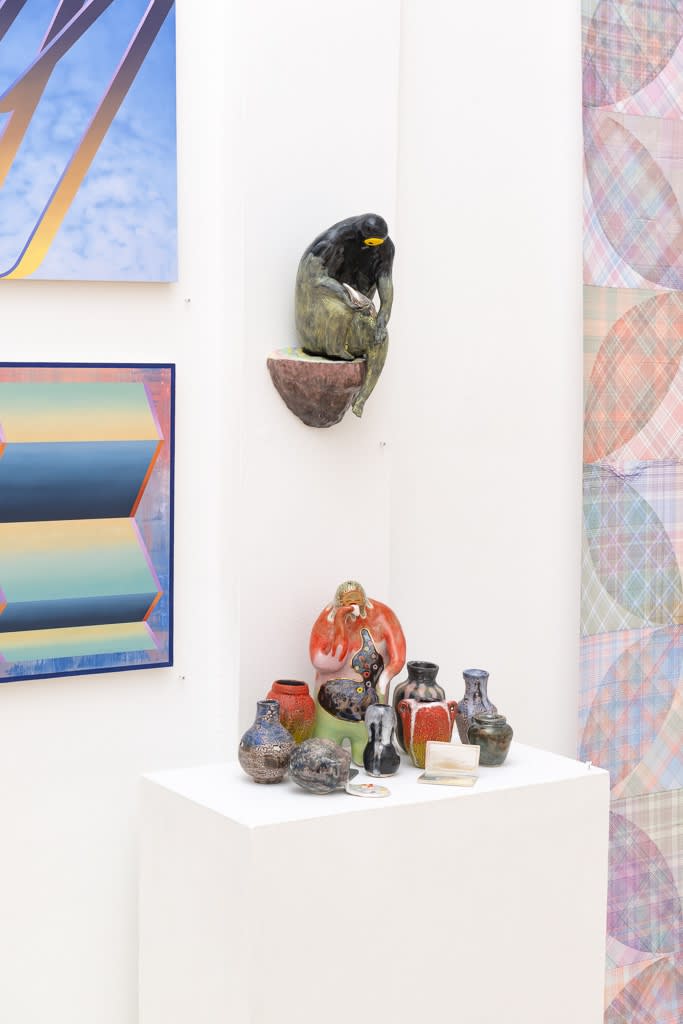 Installation image from "Reading Between the Lines" curated by Anna Valdez at Hashimoto Contemporary SF