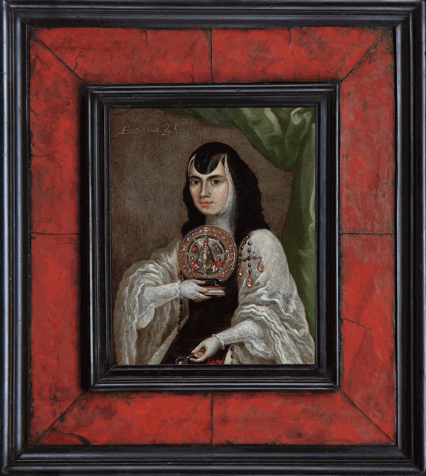 Mexican Anonymous, The First Portrait of Sor Juana Ines de la Cruz, 1673