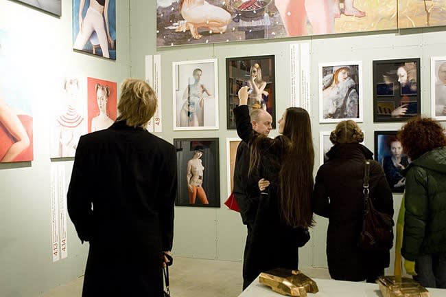 Artworks of Katerina Belkina on display of the exhibition of the Kandinsky Prize exhibition
