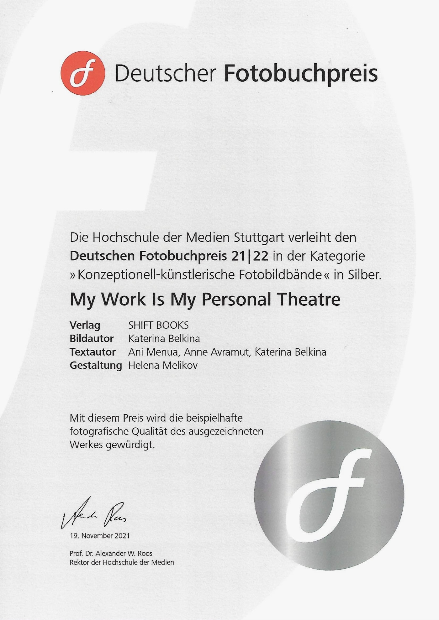Deutscher Fotobuchpreis 21Ι22