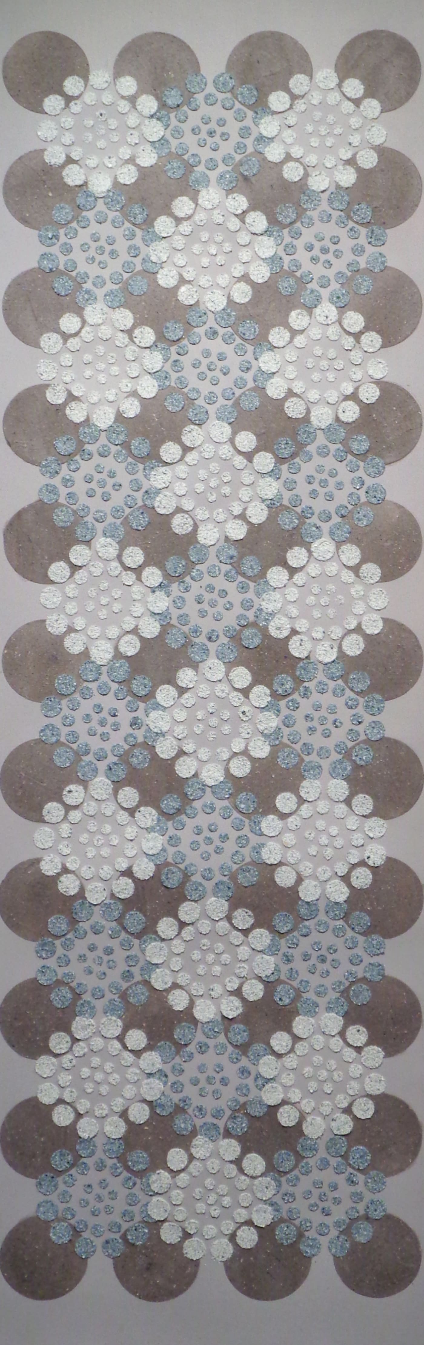 Eleanor White Blue Brown Dots, 2018