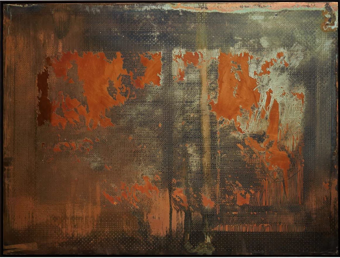 Caroline Jane Harris, Hard Copy (Virtual WIndow), 2019 Etched copper 93.5 x 124 cm