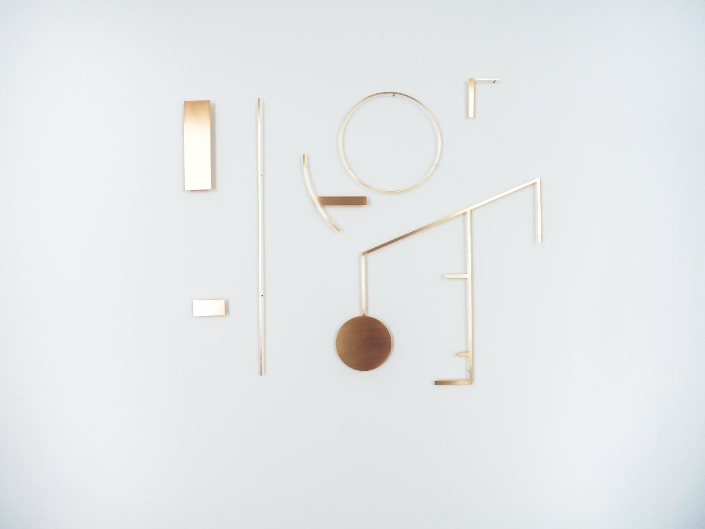 Sinta Tantra, Sections of Global Map (Buckminster Fuller), 2018 Brass wall relief 110 x 110 x 5 cm