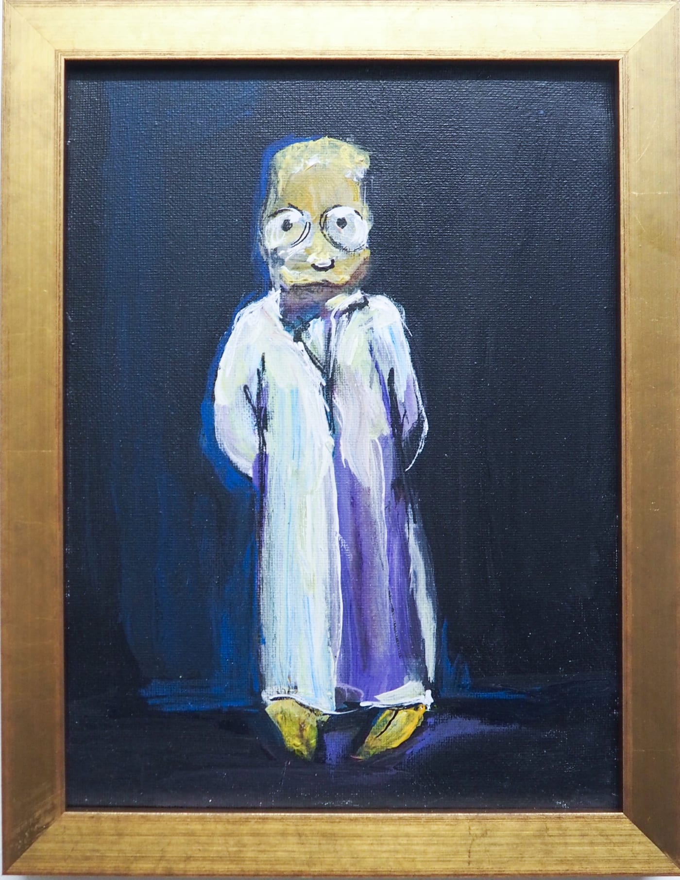 Yassine Balbzioui, haj simson, 2018 Oil on canvas 22.5 x 17.5 cm