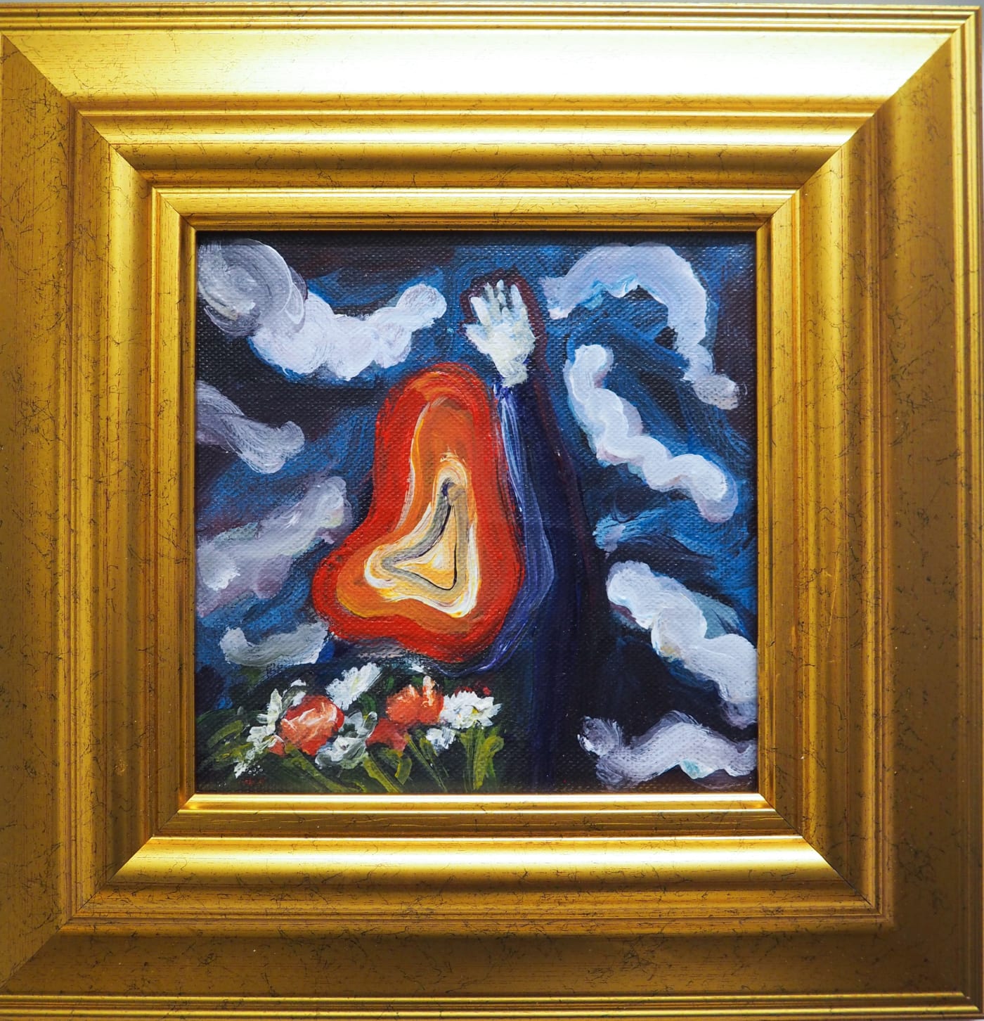 Yassine Balbzioui, the winner is, 2018 Oil on canvas 35.2 x 35.2 cm