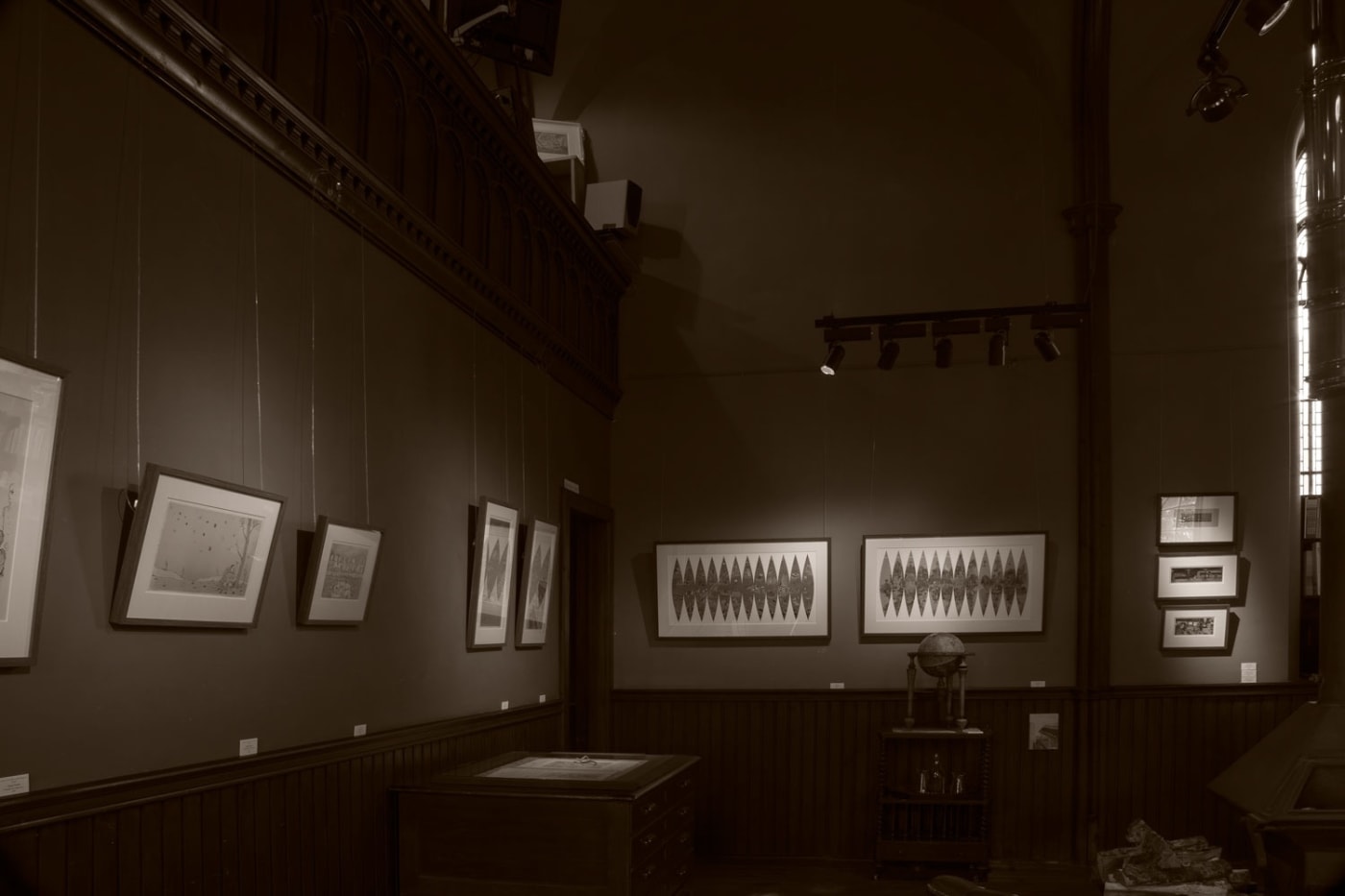 Robert Powell works in Kilmorack Gallery, September 2019