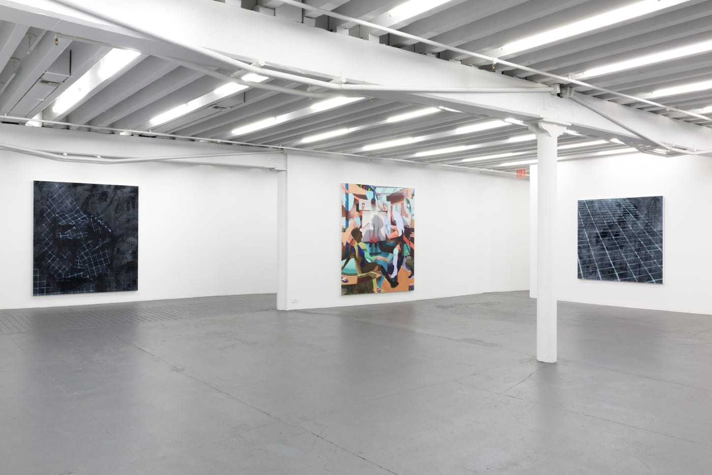 ALEXANDER CARVER, PIETER SCHOOLWERTH, AVERY SINGER exhibition view, Bubble Revision, Miguel Abreu Gallery, New York, 2018