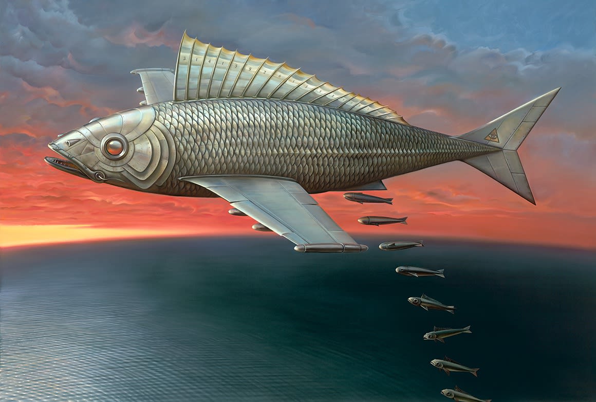 FLYING FISH - 28.5 x 42 INCHES