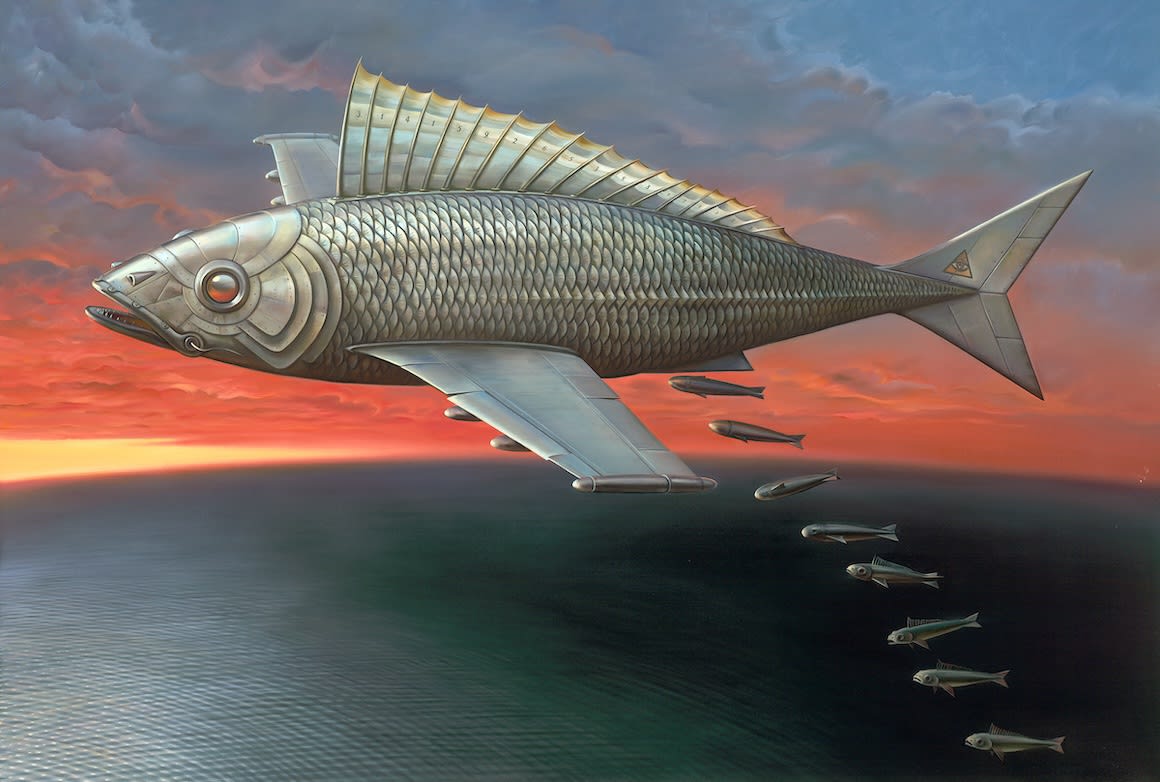 FLYING FISH - 38 x 56 INCHES
