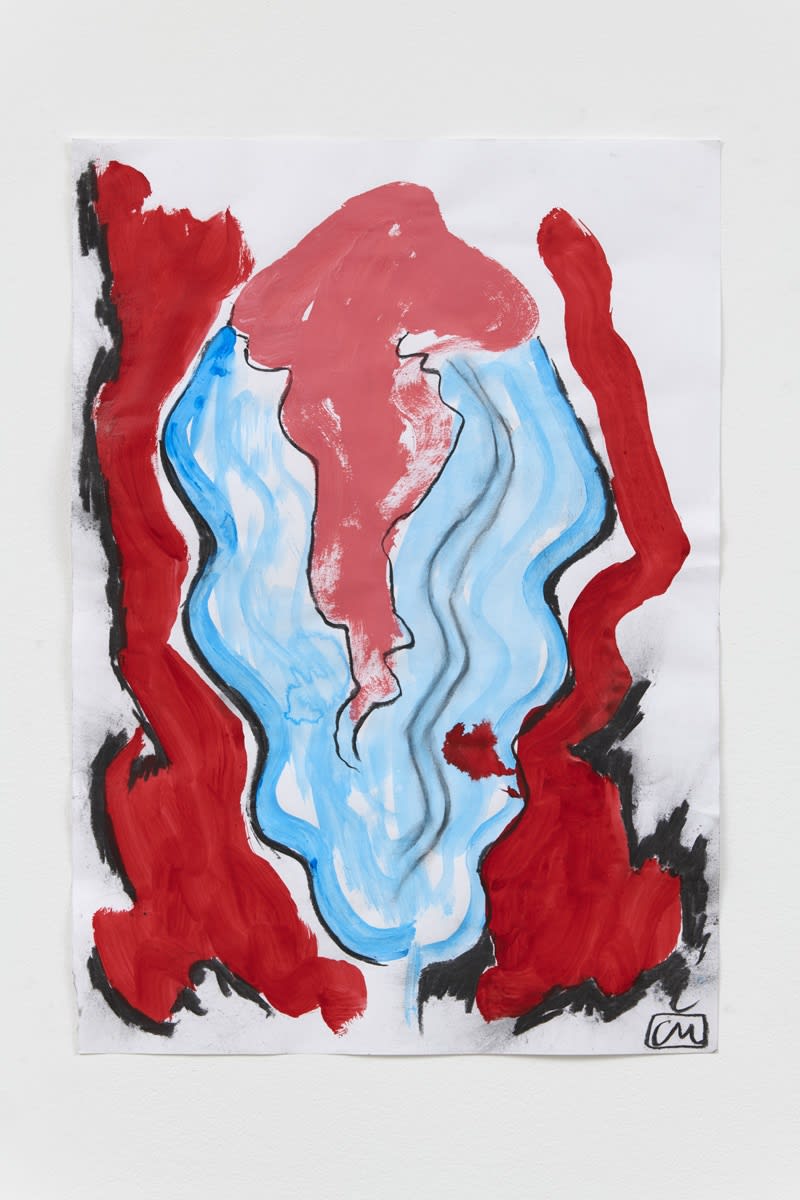 Christabel MacGreevy III, 2018 Charcoal and House Hold Gloss 58 x 46 cm