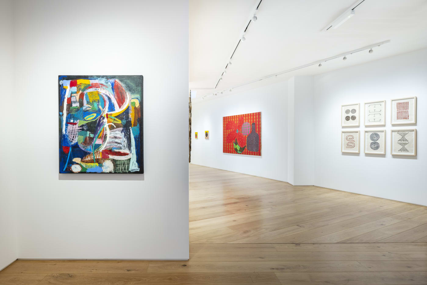 Installation view of Off The Grid, works by Merve Iseri and Ana Prata, London, Off The Grid, 2021 LAMB
