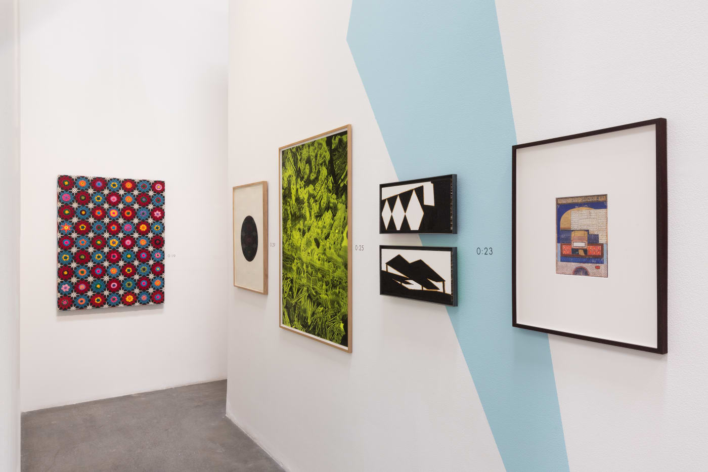Installation view of the group exhibition Each Day An Artist.
