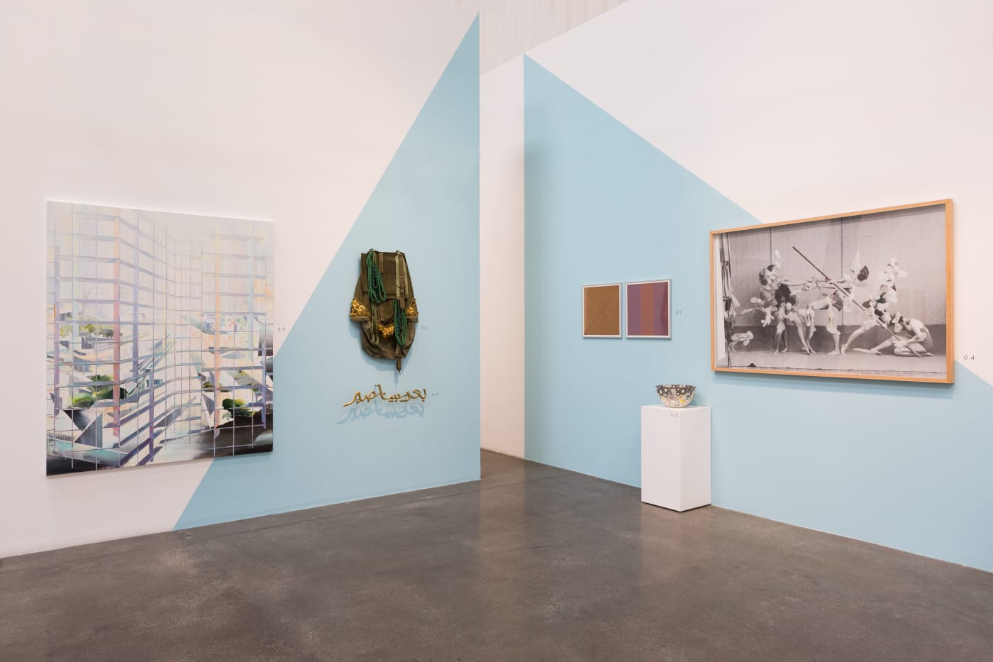 Installation view of the group exhibition Each Day An Artist.