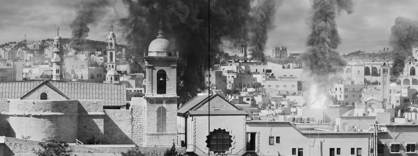 Larissa Sansour/Søren Lind Bethlehem 14, 2019 C-print 45 x 120 cm 17 3/4 x 47 1/4 in Edition of 6 plus 3 artist's proofs