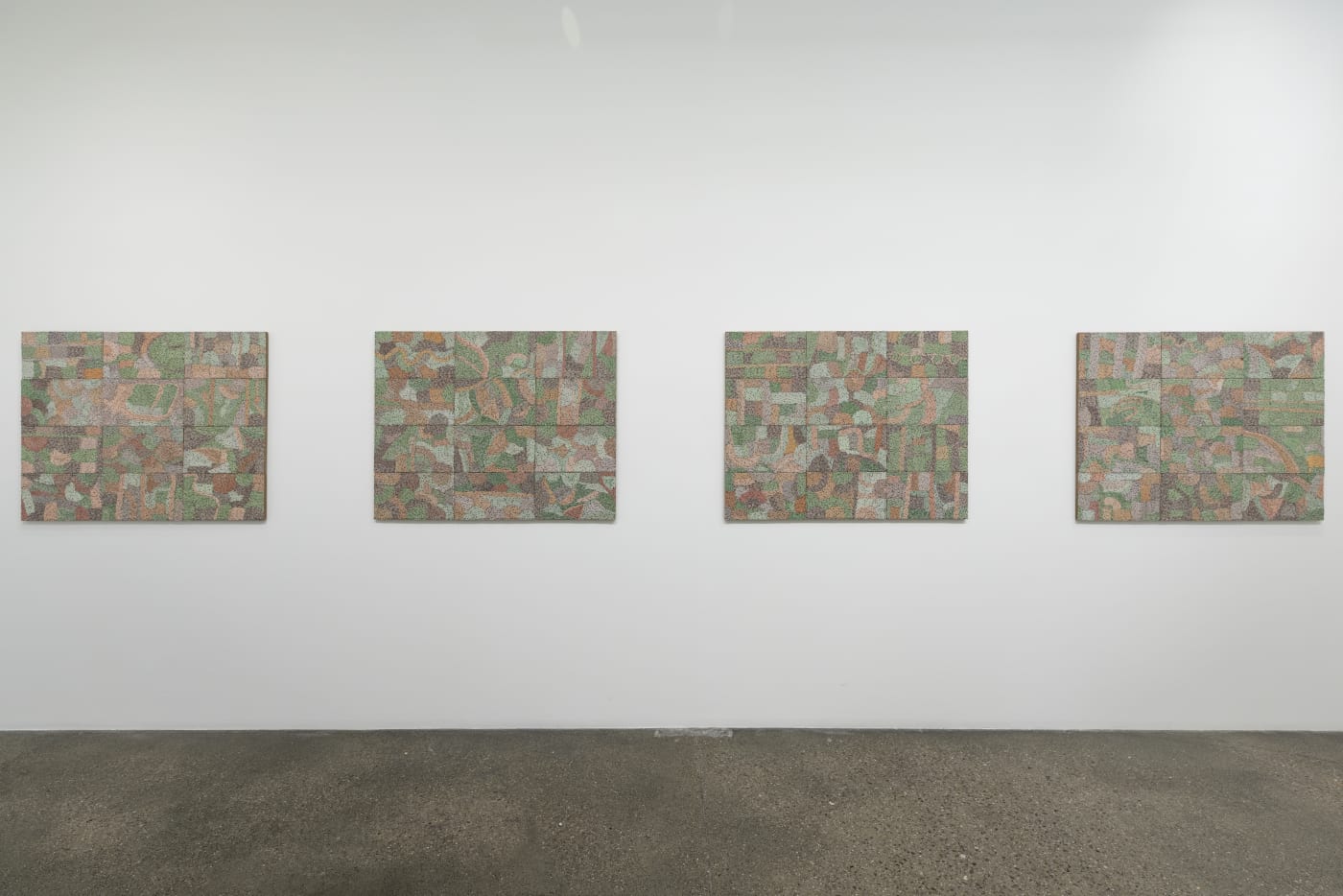 Installation view of Elias Sime: 'Through the Window - በመስኮቱ ውስጥ'. Photography by Ismail Noor of Seeing Things. Courtesy of the artist, James Cohan and Lawrie Shabibi.