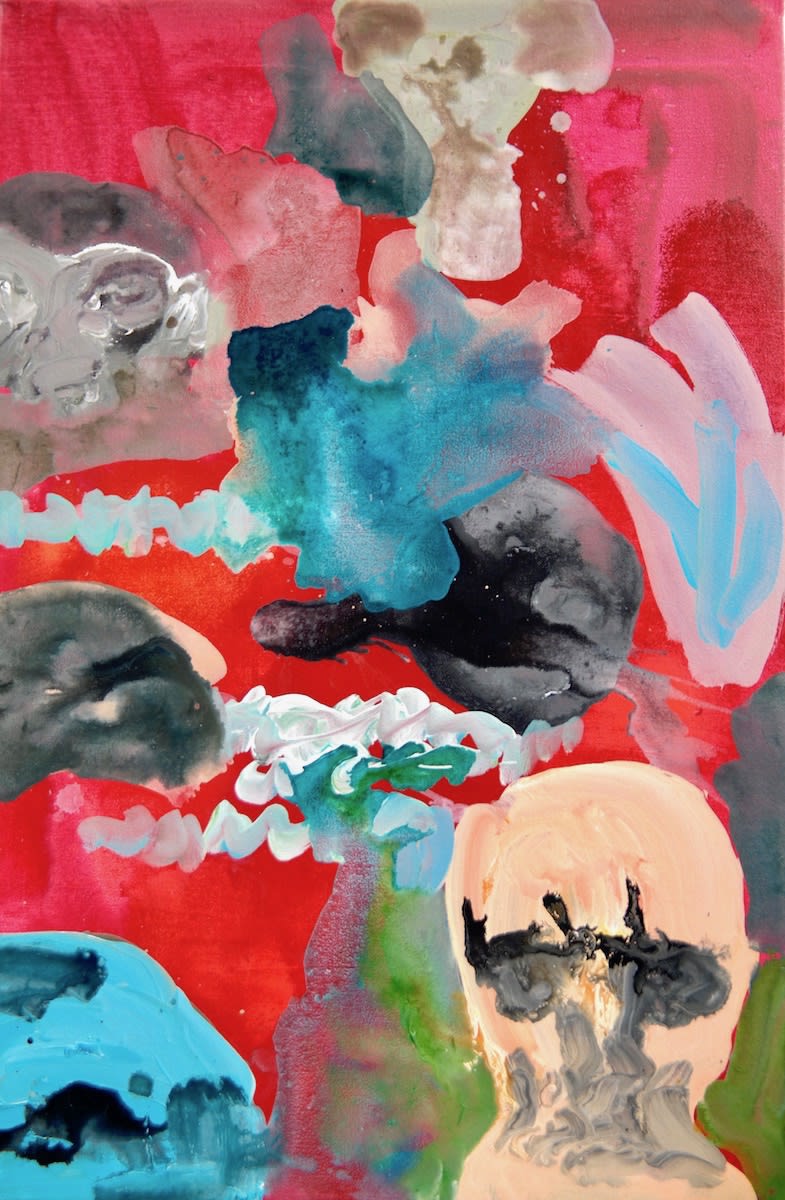 Banele Khoza, Bewildered, 2017, 91 × 60cm / 36 × 24in, Acrylic and ink on canvas