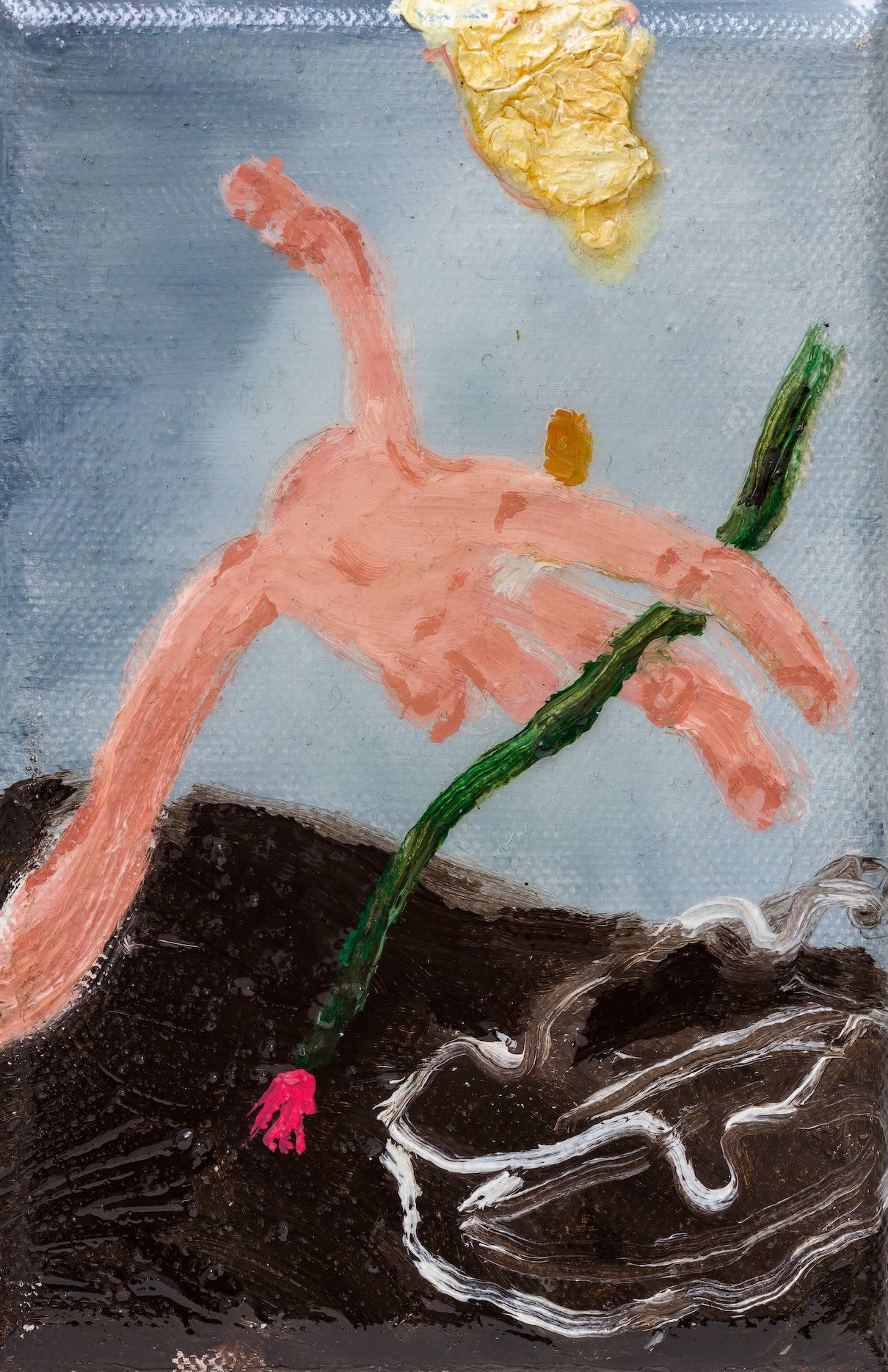 Maximiliano Leon, Alone in the Studio (Pt. III), 2019, 15 × 10cm / 5 7/8 × 4in, Oil on canvas
