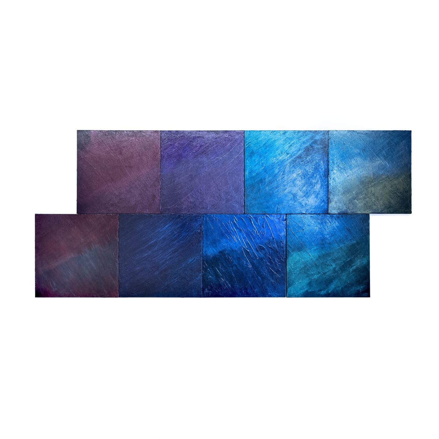 Alteronce Gumby, Bifröst, 2021, 240 × 540 cm / 94 1/2 × 212 5/8 in, 8 panels of 120 × 120 cm, Oil on canvas