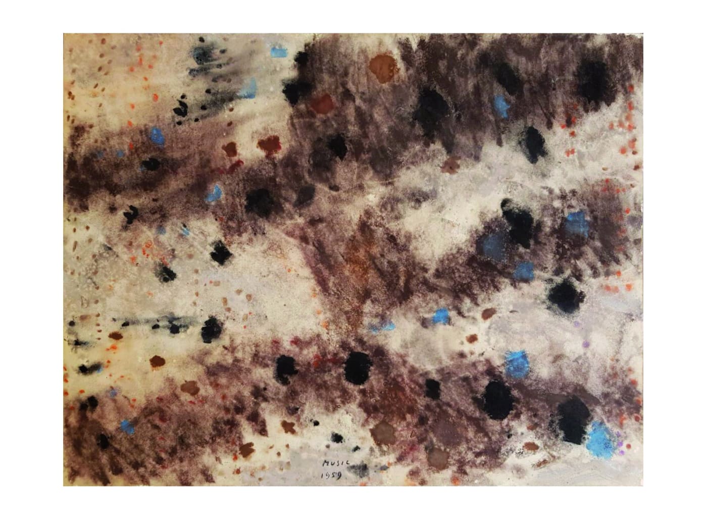 38. Autunno in Istria, 1958, guazzo su carta intelata, cm 45x63