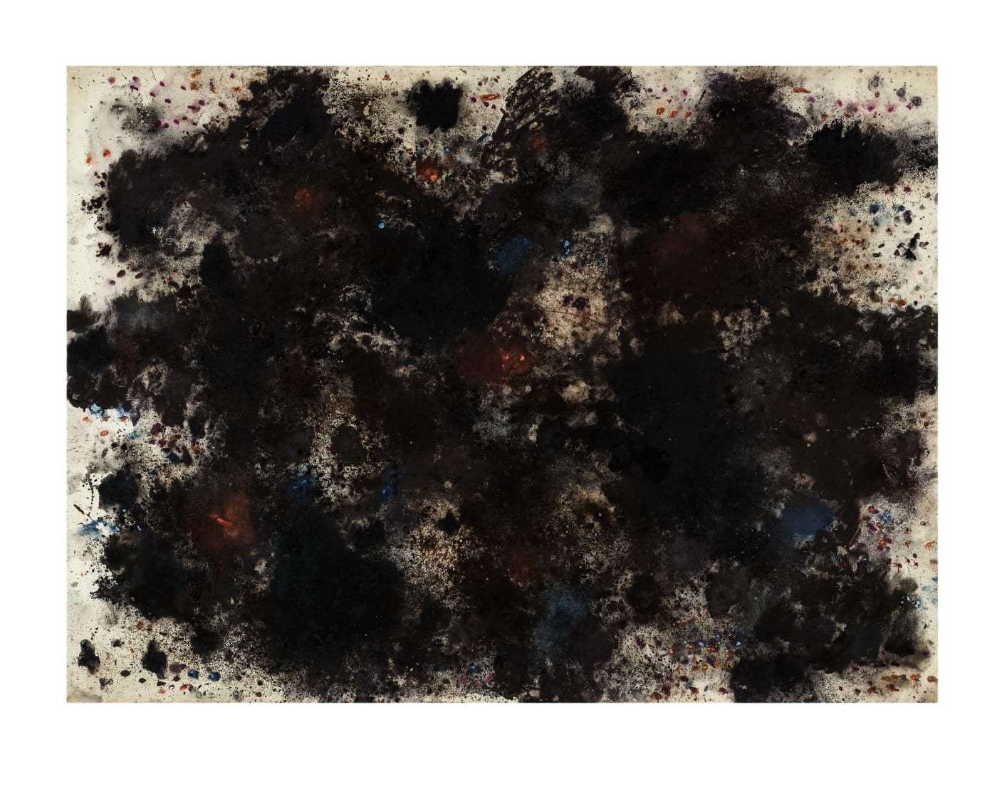43. Nel paesaggio il vuoto, 1960, guazzo su carta intelata, cm 48x65,5