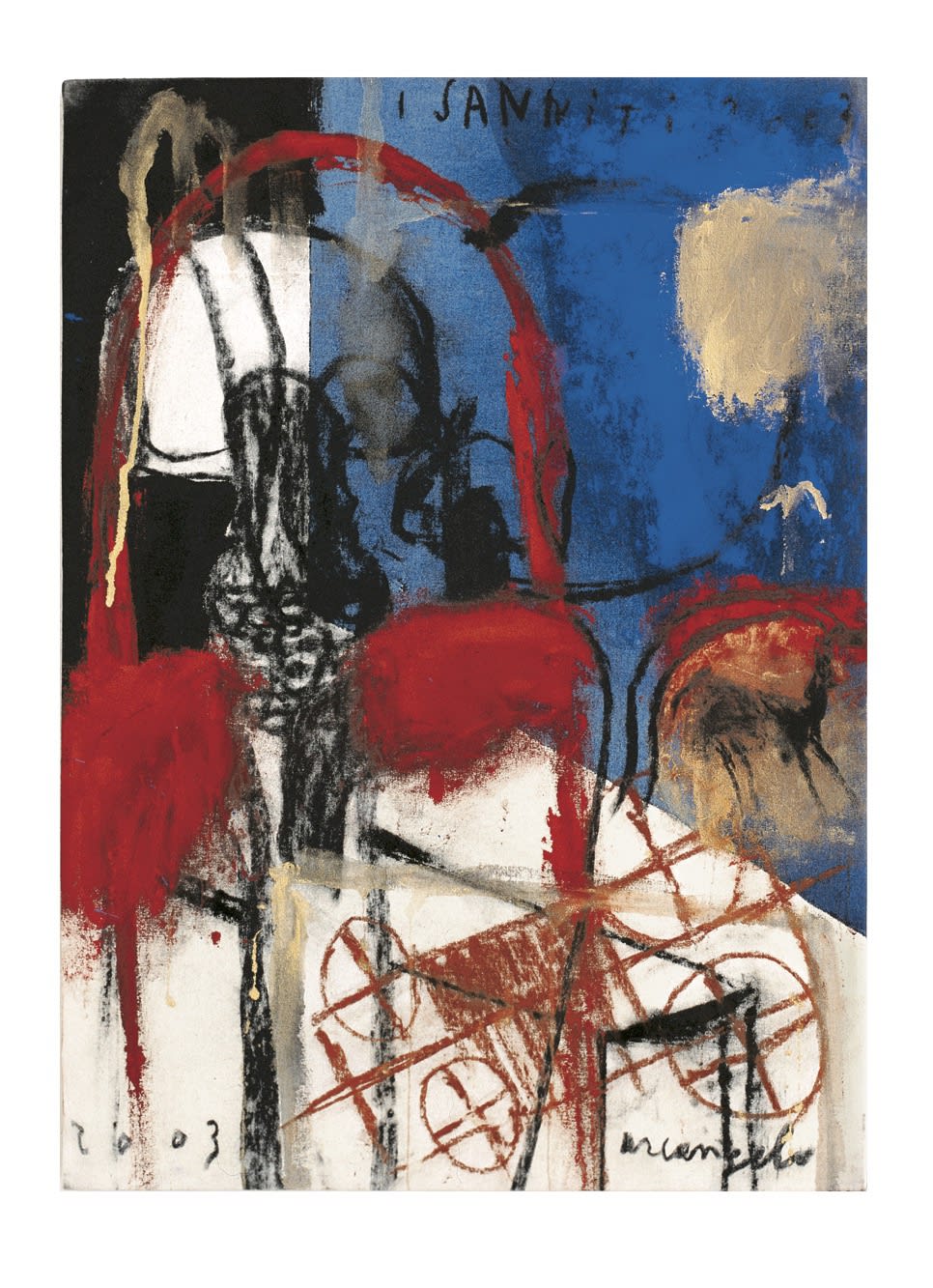 I Sanniti, 2003, tecnica mista su tela, cm 55x40