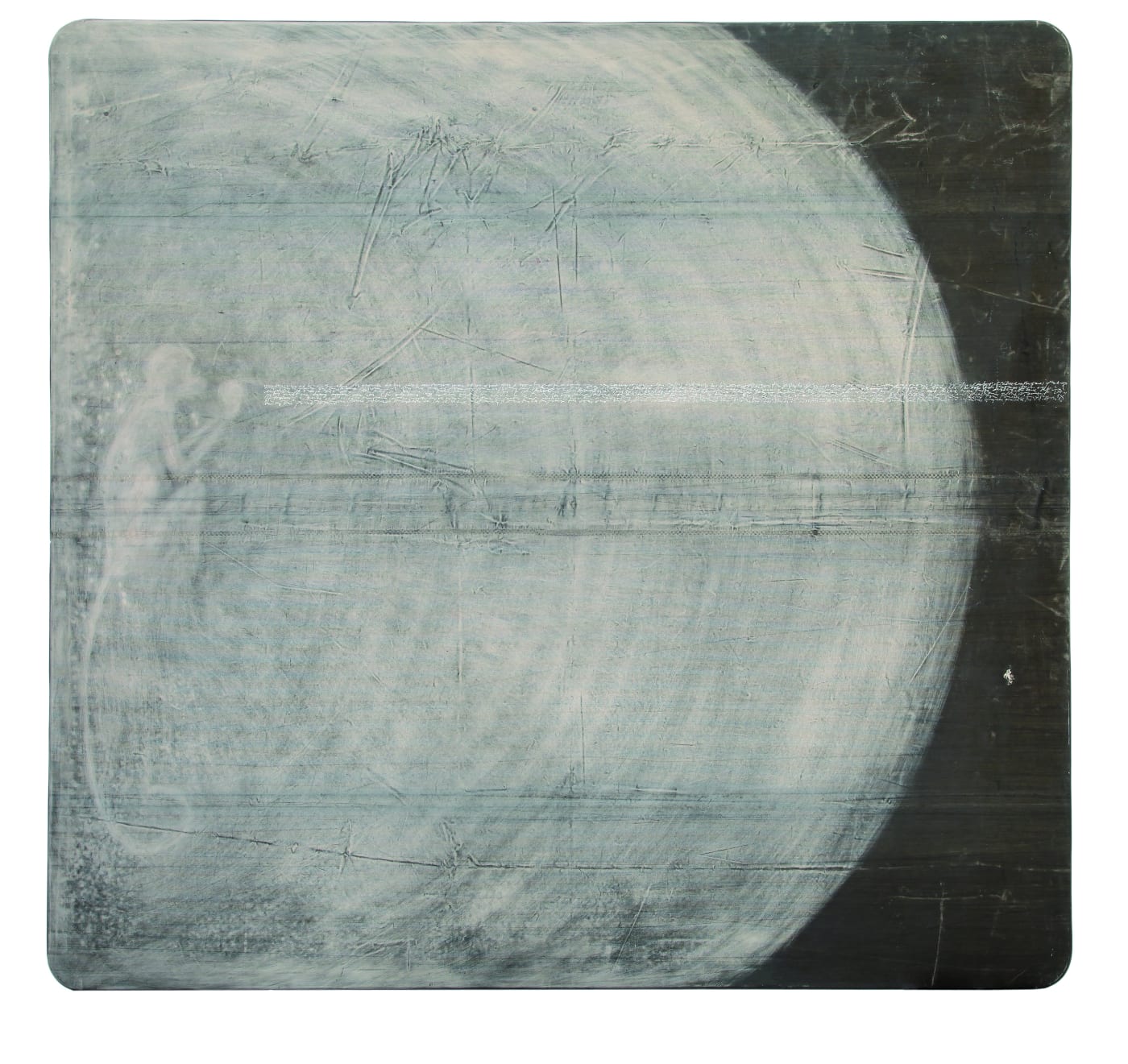 Luca Caccioni Mono, 2001 cm 190 x 200 abrasione su pvc