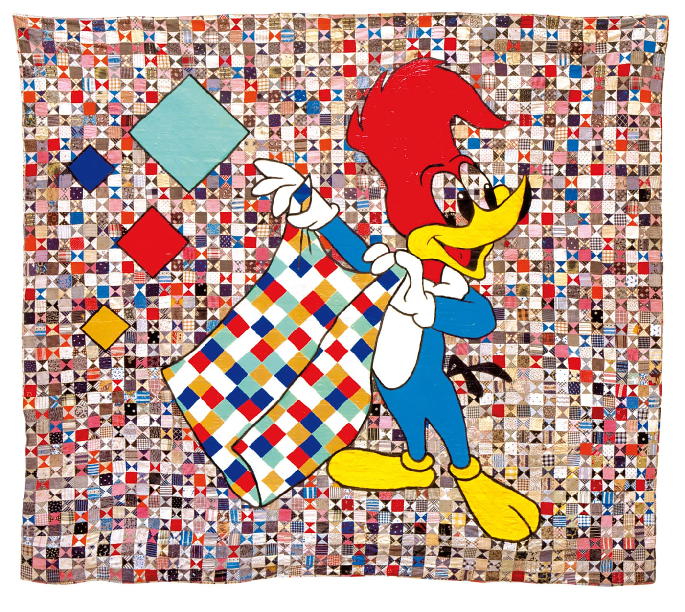 Quilt N 2, 1990, acrilico su traputna, cm 213x190