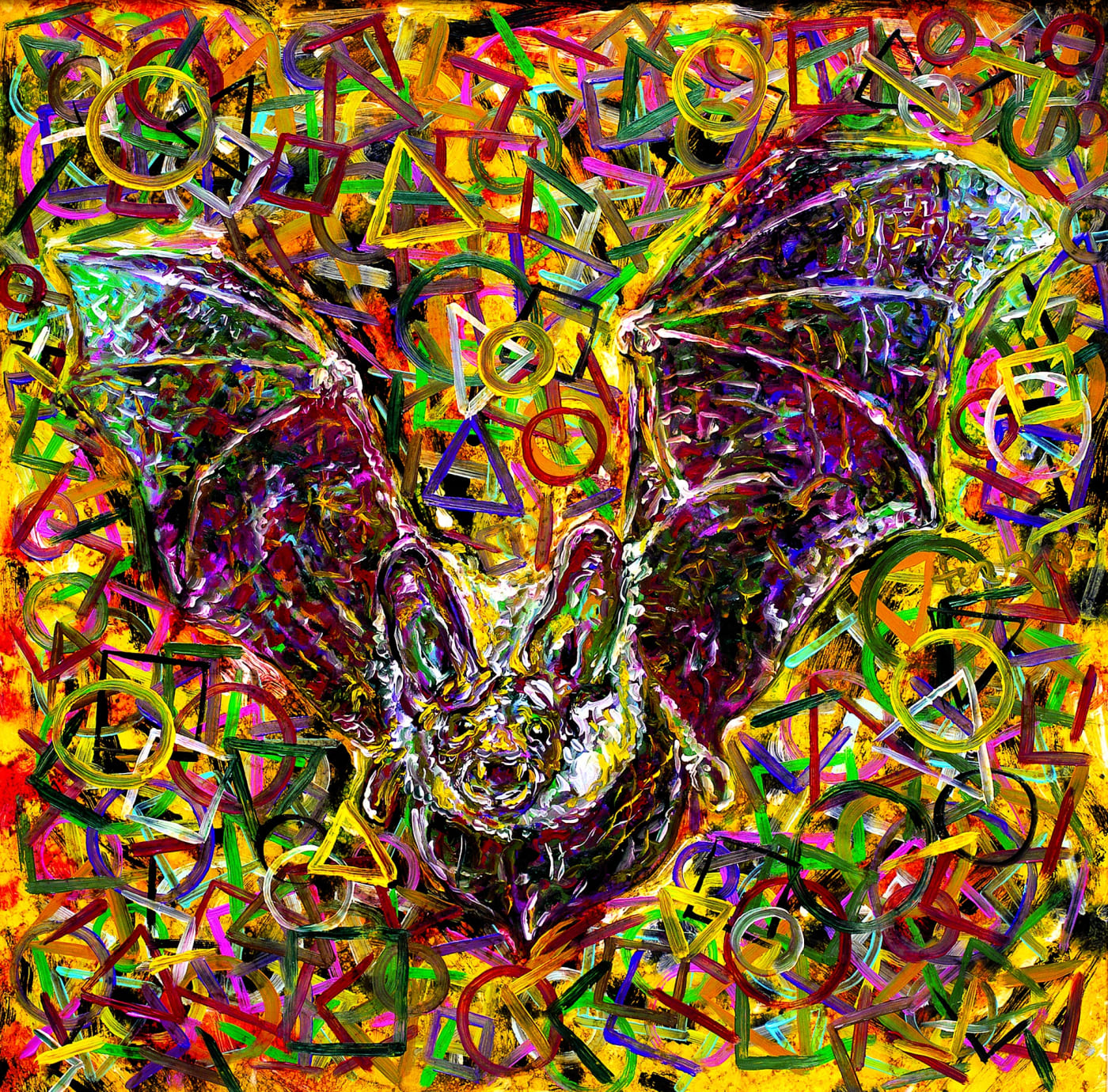 La Stigmatizzazione di Mareike, 2007, olio su alluminio, cm 80x80