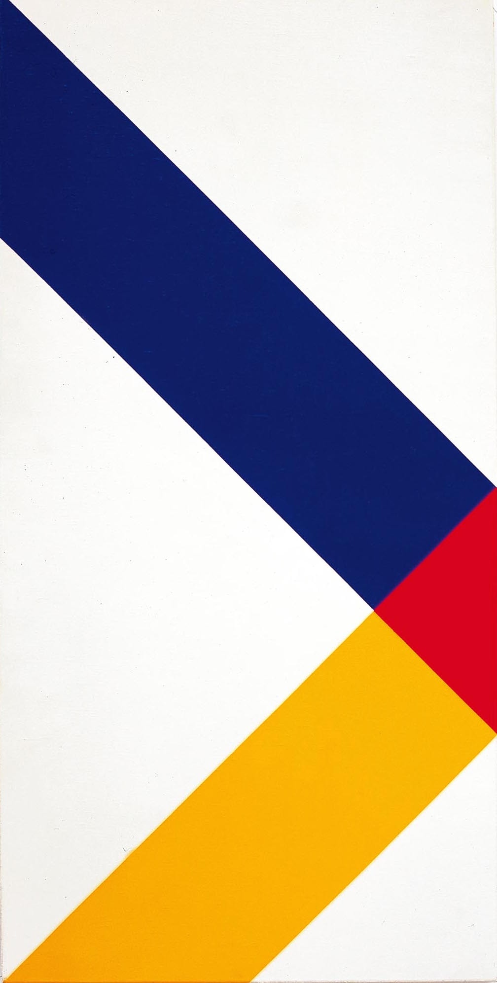 blu+giallo=rosso, 1943-71, olio su tela, cm 120x60
