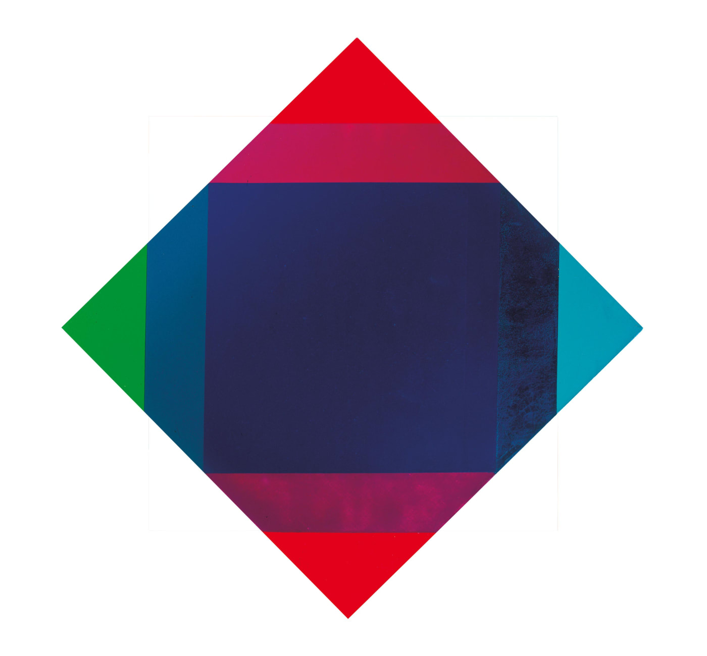 Zerstrahlung von grun, 1972-74, olio su tela, cm 62x62