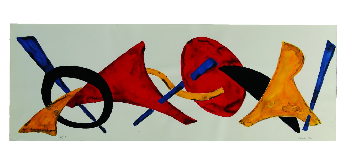 40. Untitled 75/75, 1970, inchiostri e serigrafia su carta, cm 26,5X75