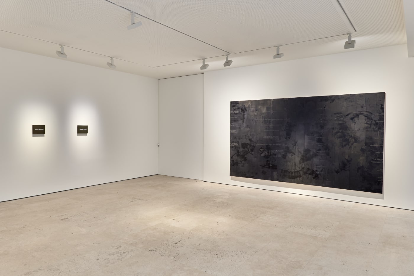 Exhibition at MARUANI MERCIER brings together works by Stefan Brüggemann and On Kawara