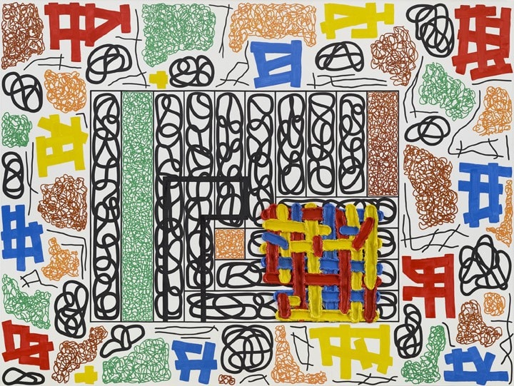 The Universal Frame of Reference, 2014, oil on linen, 90 x 120 inches. All images courtesy Cheim & Reid, New York.