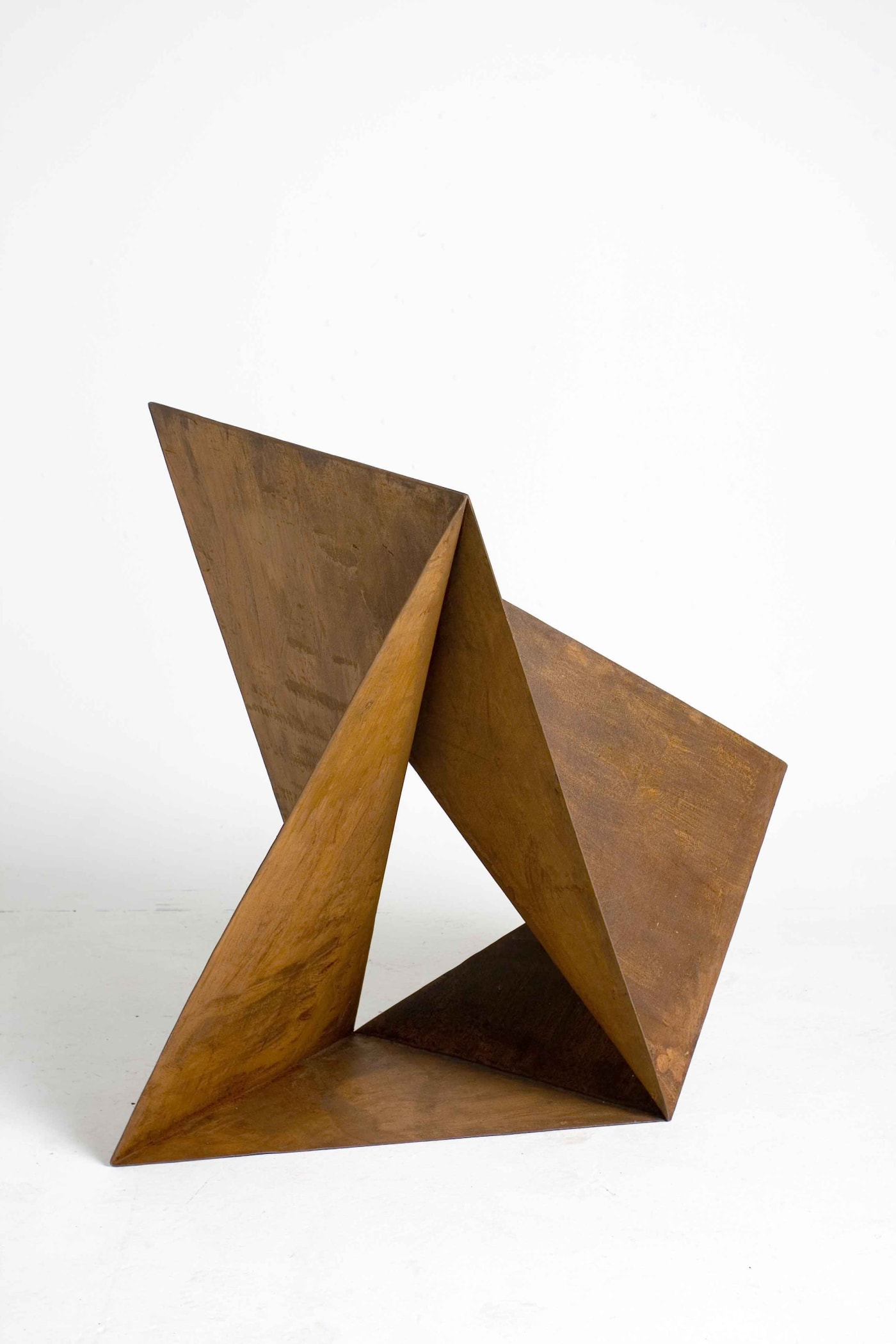 Origami No. 10, 2007 Cut and folded rusted Steeel 42 9/10 × 42 9/10 × 25 1/5 in 109 × 109 × 64 cm