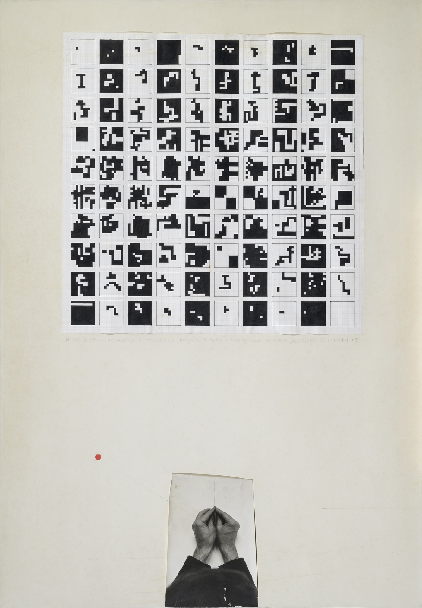 Alighiero Boetti Due mani e una matita (Alternando da uno a cento e viceversa), 1977