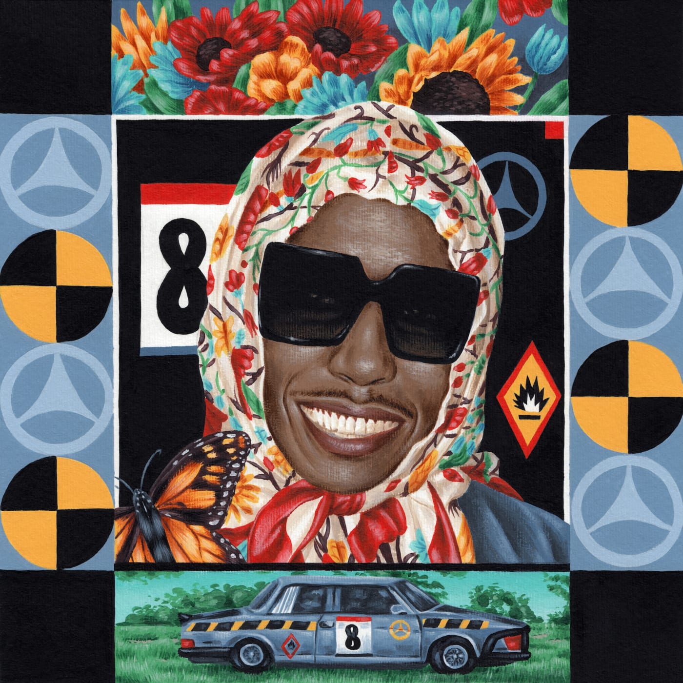 A$AP Rocky, 2019, acrylic on paper, 30 x 30 cm, SOLD
