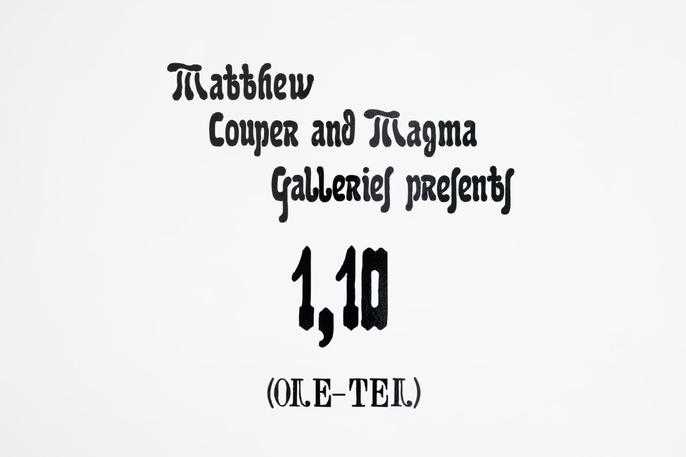 MATTHEW COUPER: 1, 10