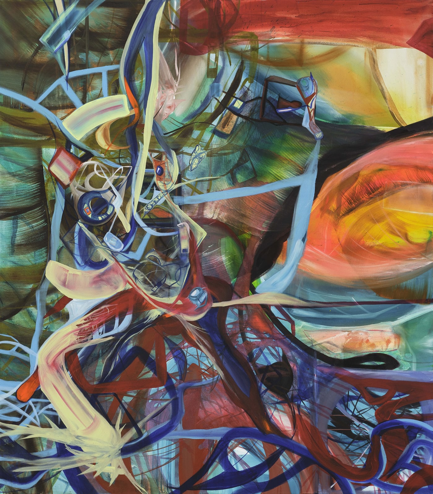 Mannat Gandotra, Solitary Creature, 2024, Acrylic and charcoal on canvas, 170 x 150 cm