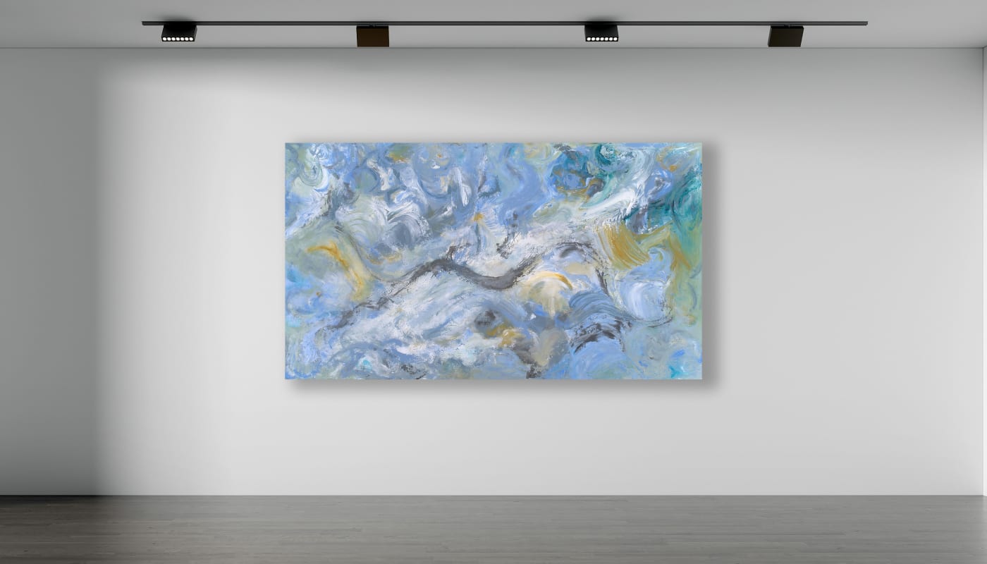 Patricia Qualls Awashed with Healing Waters, 2024 Mixed Media on Canvas 48 x 84 in