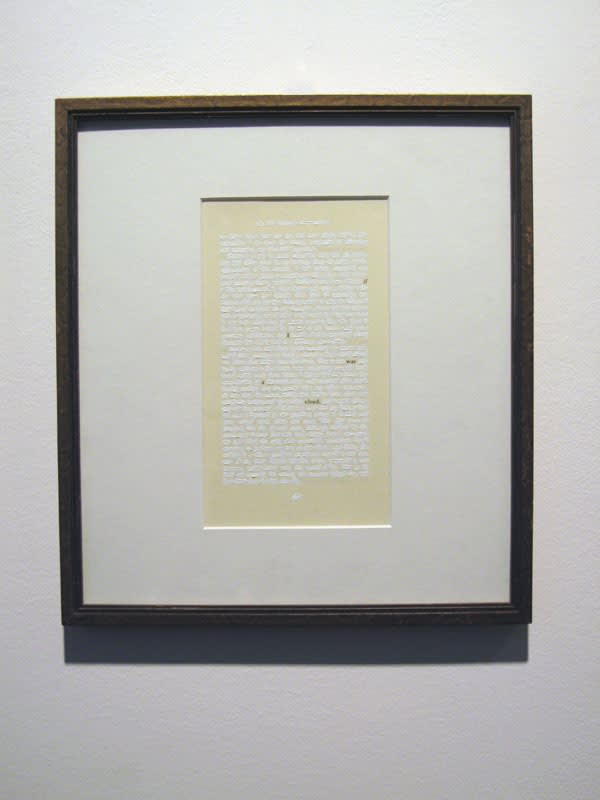 John Latour, If I was a cloud, 2006, printed text on acid-free paper with acrylic paint, 20,5 x 12,4 cm, private colelction