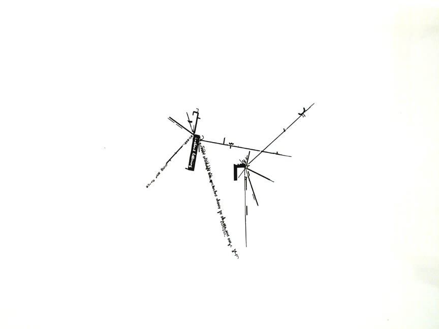 Michael A. Robinson, Untitled, letraset on paper, 20 x 30