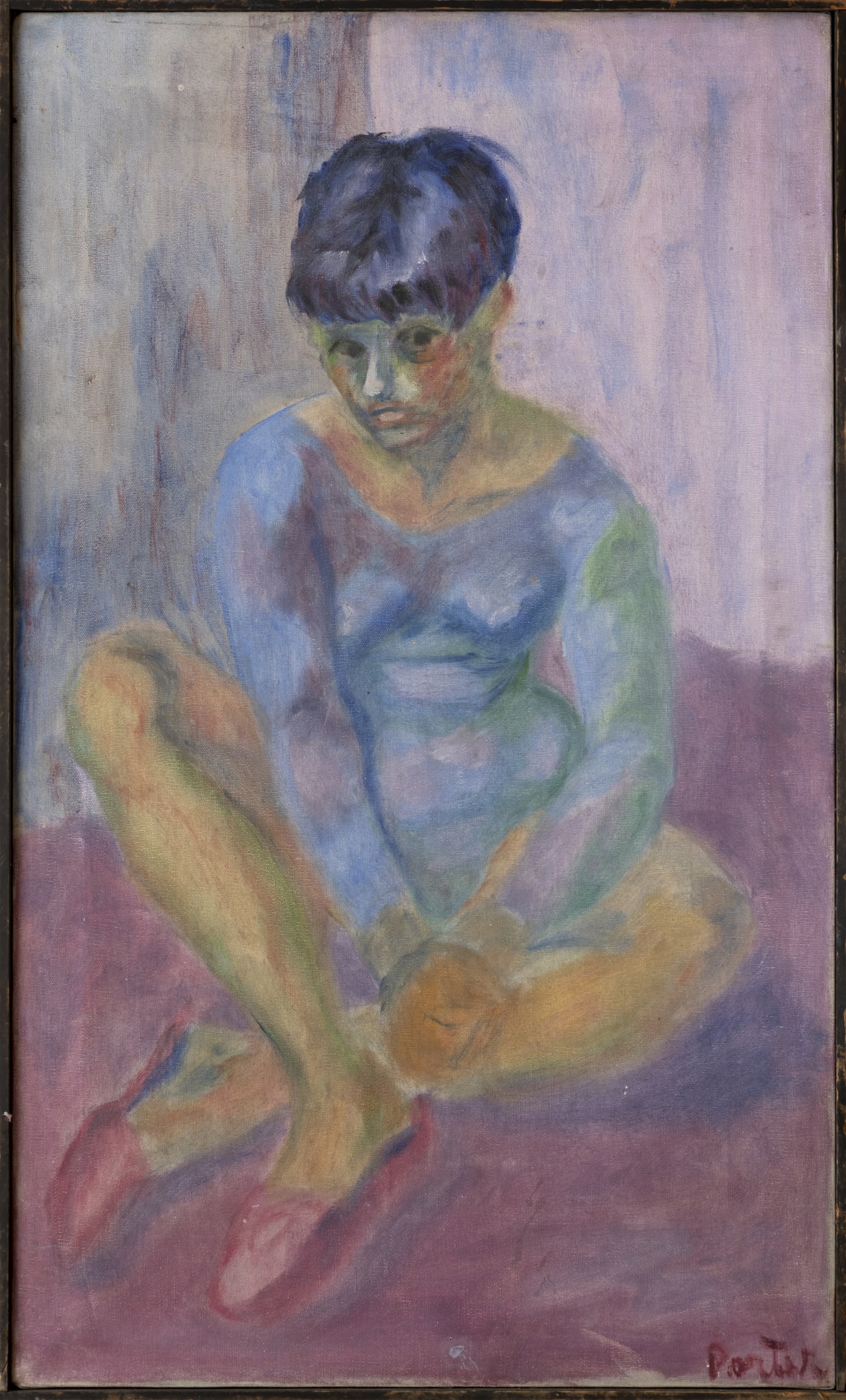 Nancy Atakan Porter 1964 made while Atakan was University Oil on Canvas 78 x 48 cm