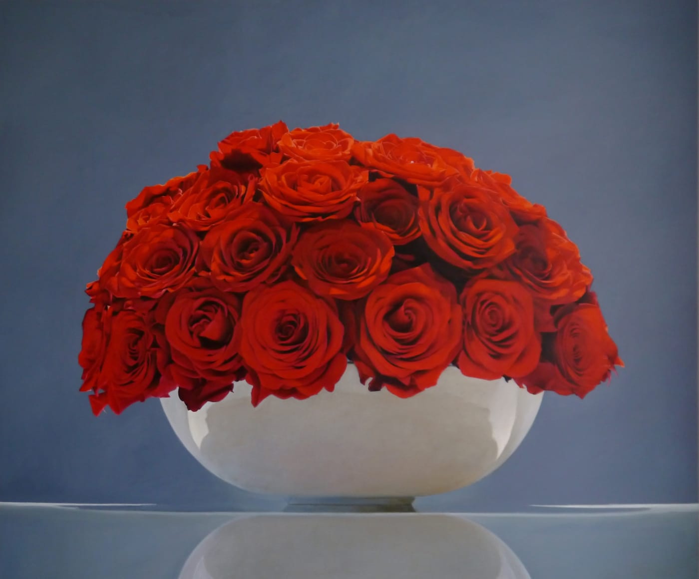 Sarah Sibley "Red Roses" 100 x 120 cm Oil on linen