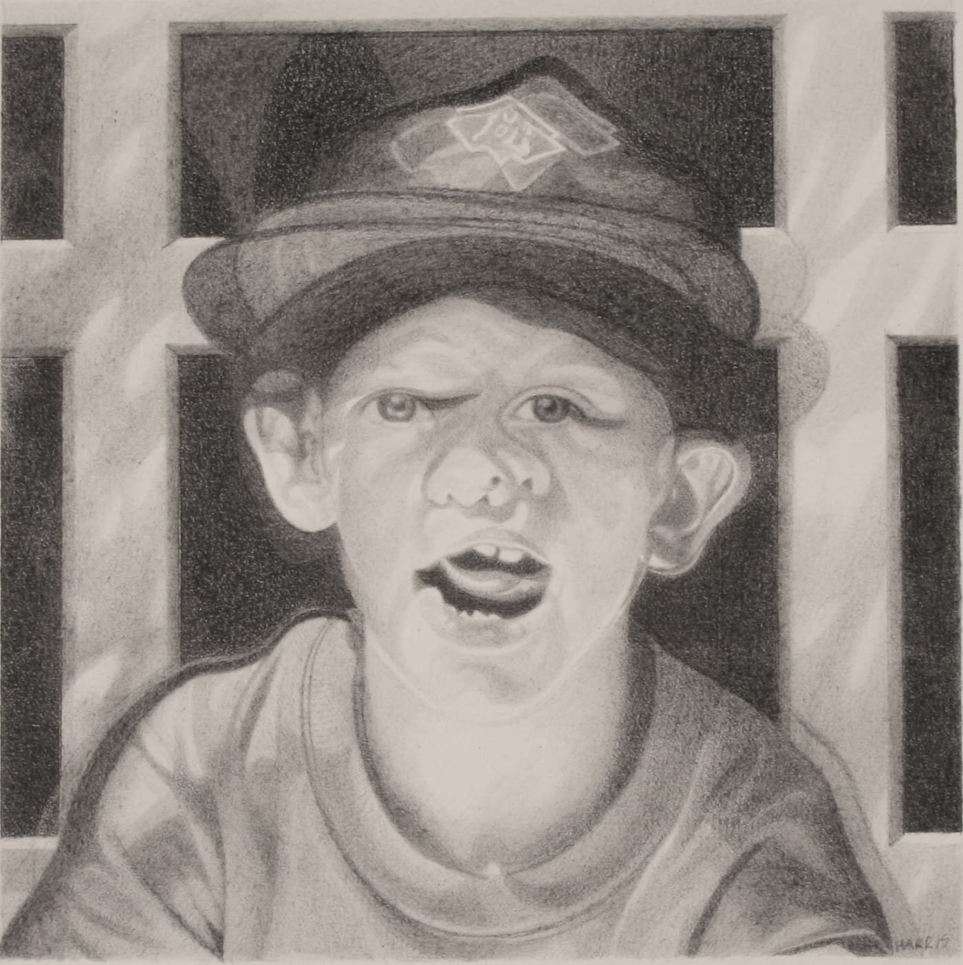 Philip Harris "A.H" Pencil on paper 20 x 20 cm