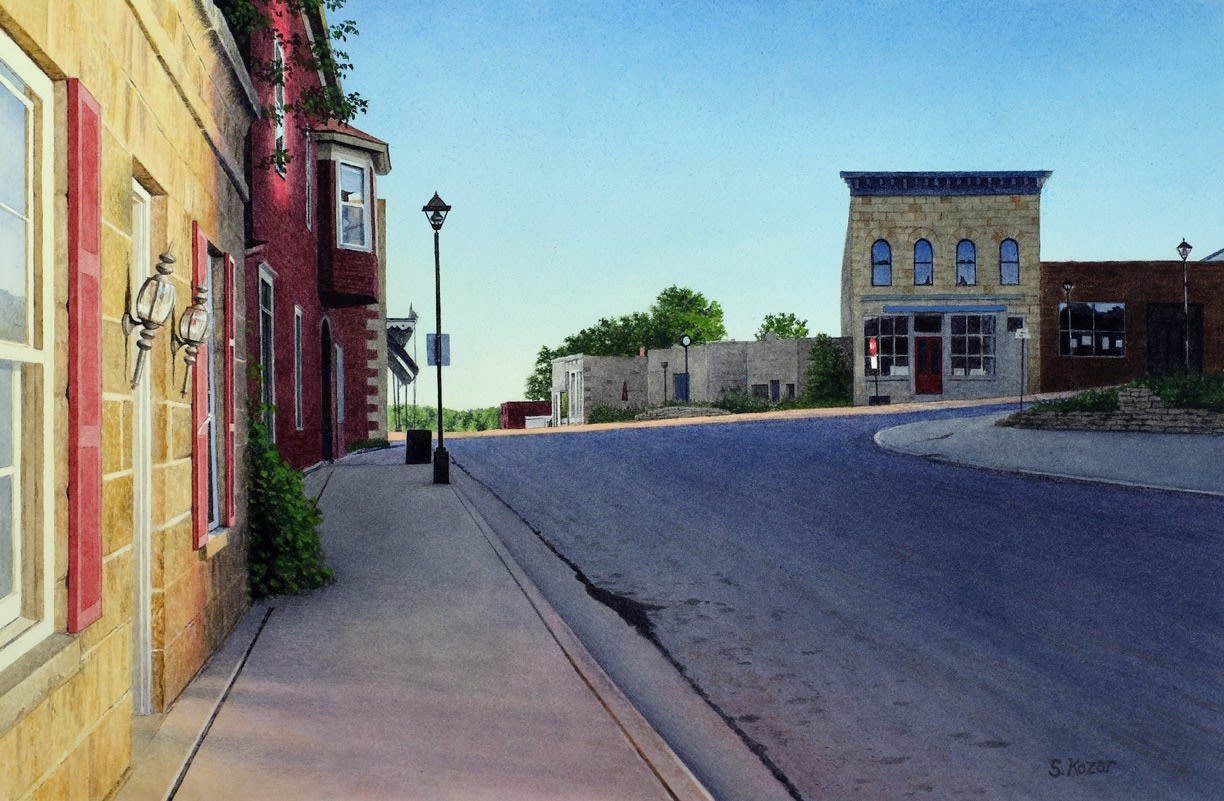 Steven Kozar "Commerce and High Street" 19 x 29 cm Acrylic