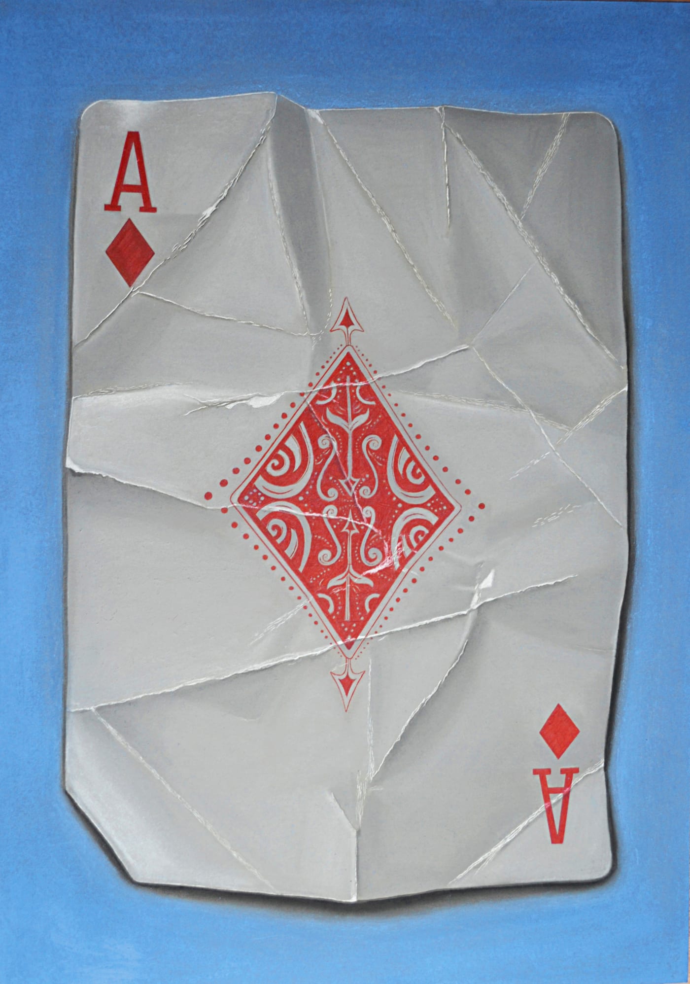 Nourine Hammad "Popping Acces (Diamond)" Mixed media on paper 95 x 71 cm