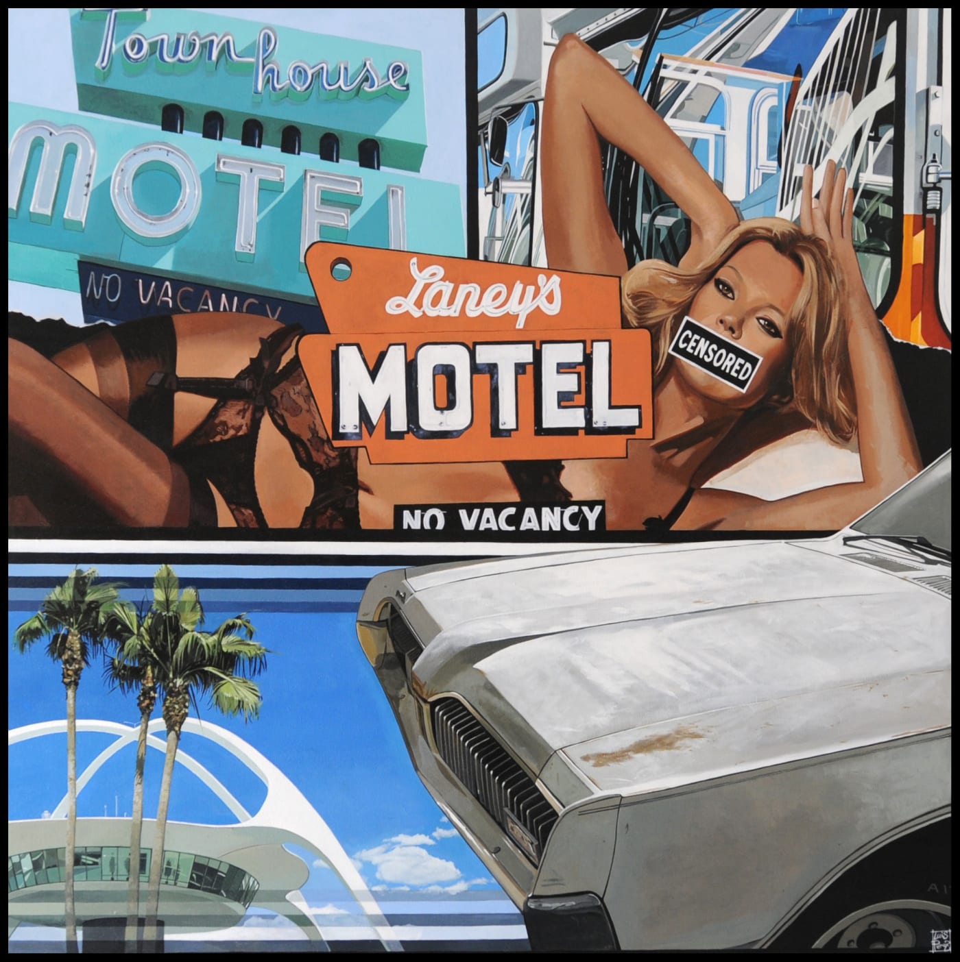 "L.A Cougar" Acrylic on canvas 100 x 100 cm