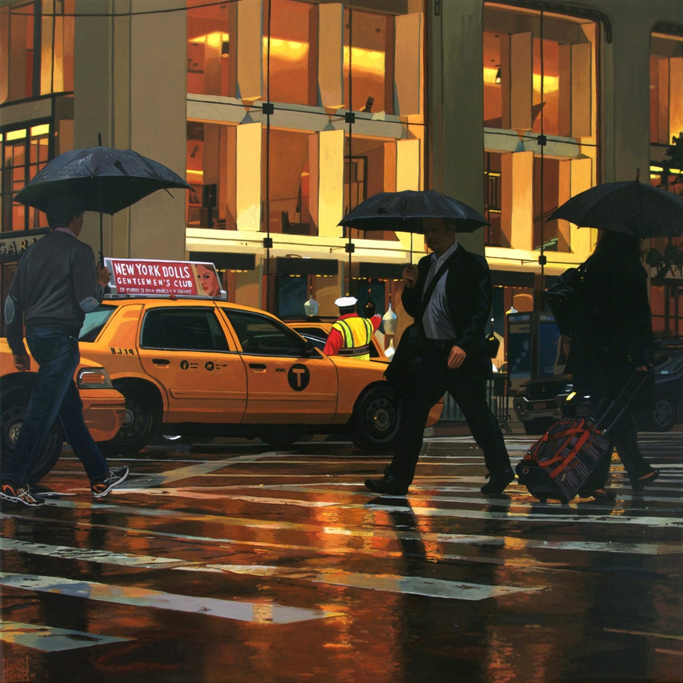 "New York Dolls/ Fifth Avenue" Acrylic on canvas 40 x 40 cm